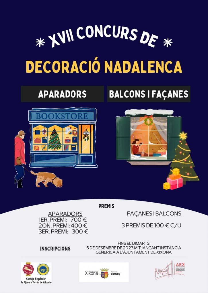 Cartel del concurso de decoración de Navidad de Xixona 2023