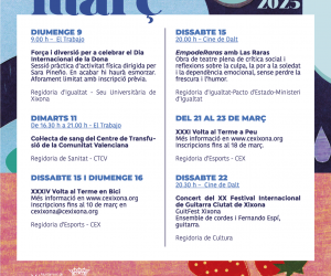 Agenda cultural de març