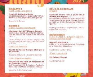 Agenda cultural de maig